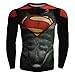 Men's Compression Long Sleeve Running Fitness Workout Base Layer Shirt (L, SuperRed)
