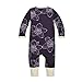 Burt's Bees Baby Baby Girls' Romper Jumpsuit, 100% Organic Cotton One-Piece Coverall, Purple Florals, 3-6 Months