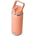 YETI Rambler 26 oz Bottle, Vacuum Insulated, Stainless Steel with Color Matching Straw Cap