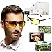 Soxick® HD Metal Night Driving Polarized Rectangle Full Rim Sunglasses for Men Women