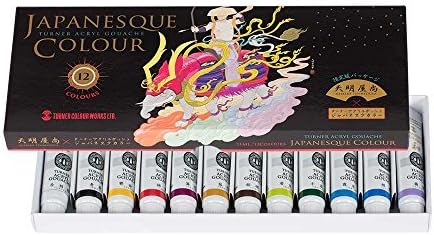 Turner acrylic gouache Japanesque color 11ml Tenmyouya It should be noted that collaboration 12 color set by Turner Colour
