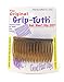 Good Hair Days The Original Handcrafted Brown Grip-Tuth Hair Combs Set (2-Pieces/Size) - Medium 2-¾ inches, Shorty 1-¾ inches, and Medium 1-½ inches