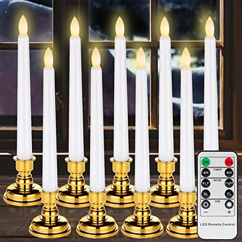 Homemory 9 Pcs Flameless Window Candles with Remote
