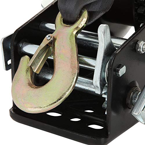 3000lbs Boat Trailer Winch Heavy Duty Hand Winch With Strap And Hook