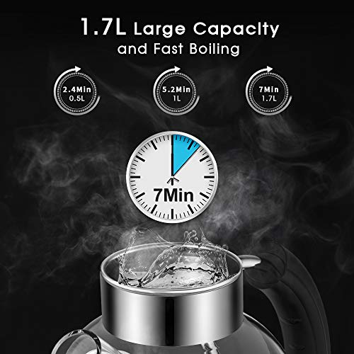 ASCOT Electric Kettle, Glass Electric Tea Kettle Gifts for Men/Women