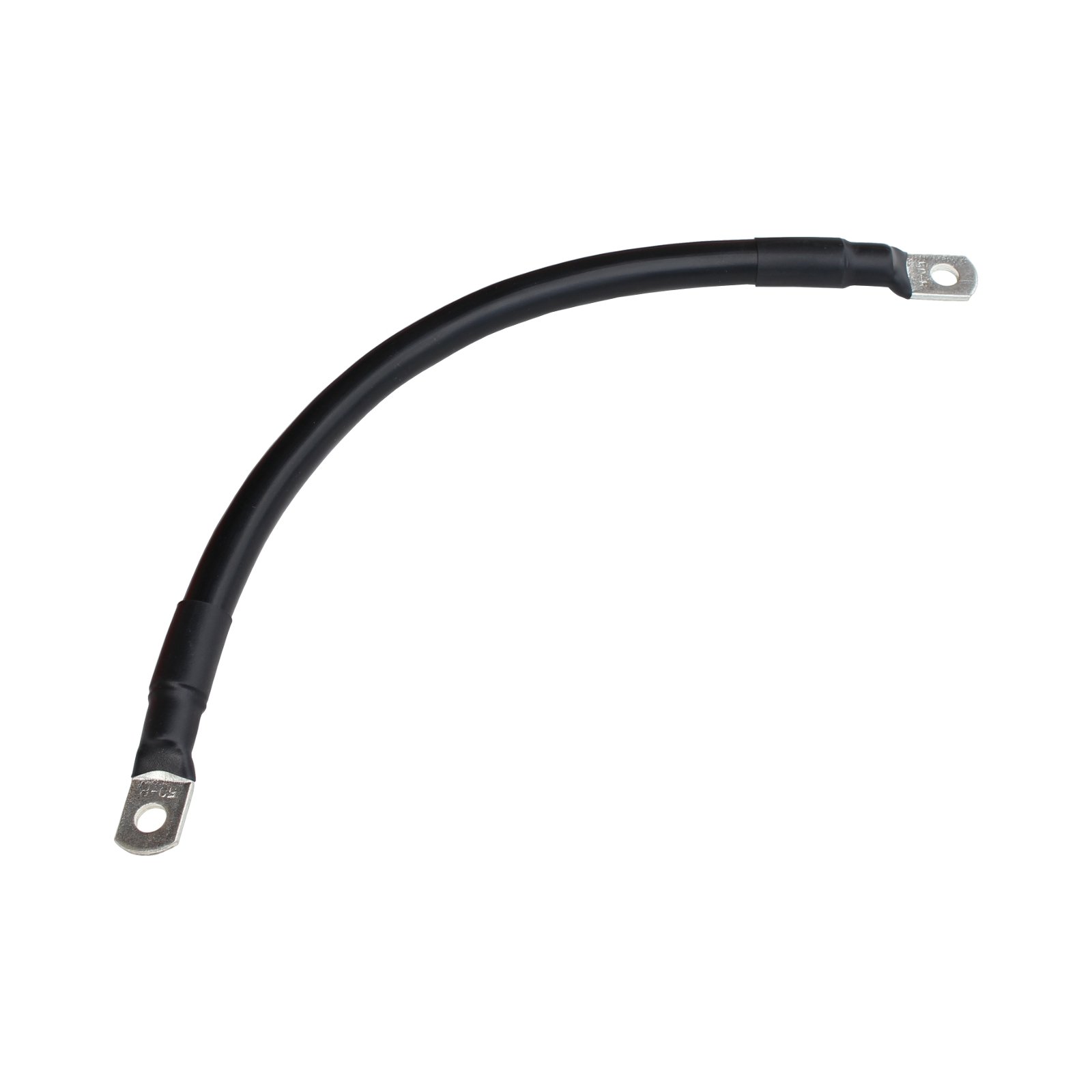 30cm 35mm2 heavy duty black battery cable link with eyelets to connect batteries together in one battery bank