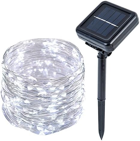 Sunwebcam 100 LED Snowflake Shaped LED String Lights, Fairy Lights with Remote Control Battery Powered, Waterproof IP44, Indoor/Outdoor Decorative Lights for Christmas Party, Wedding, New Year, Garden