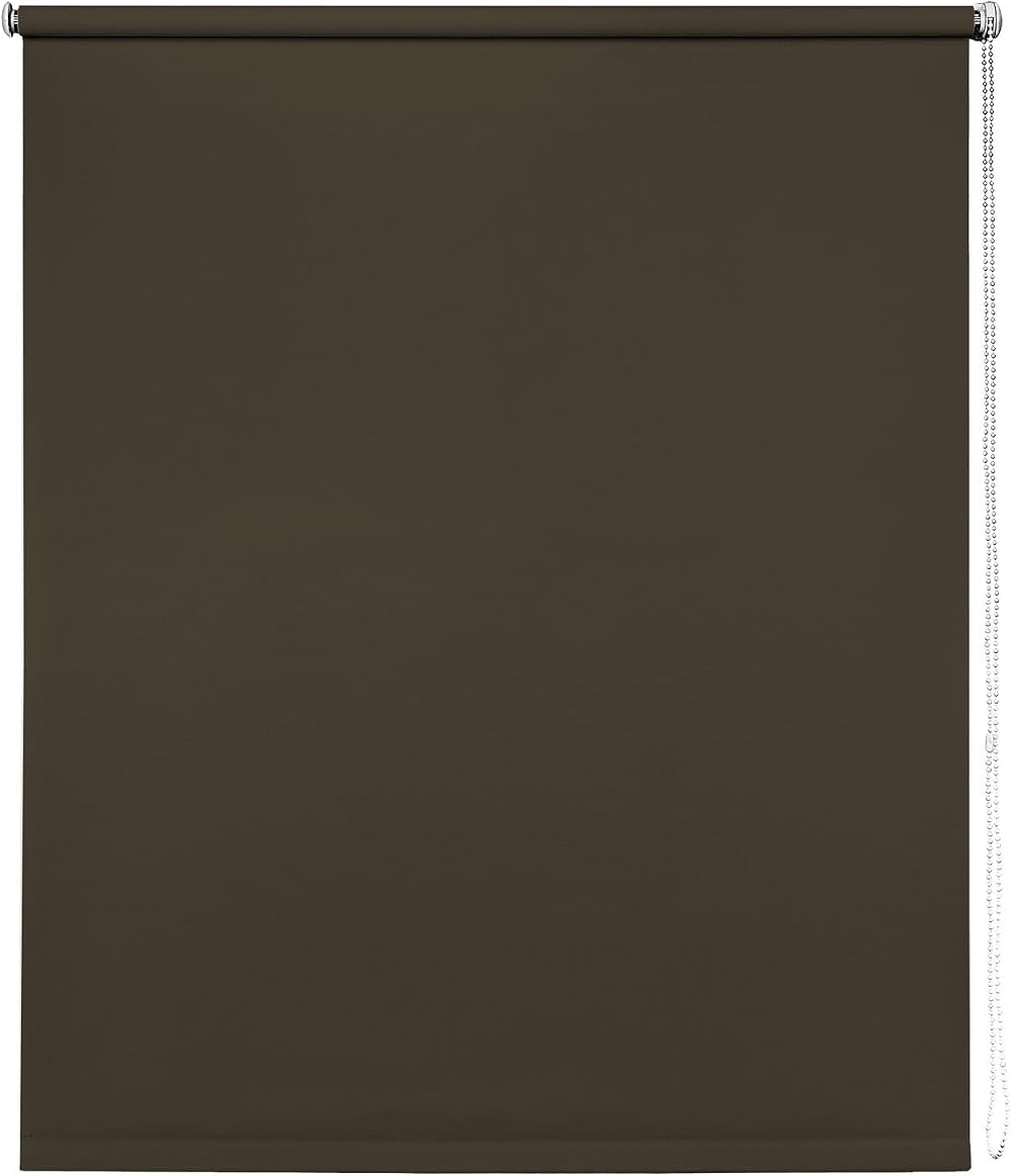 New Edge Blinds Thermal Blackout Chocolate Roller Blinds 105 cm x 165 cm
