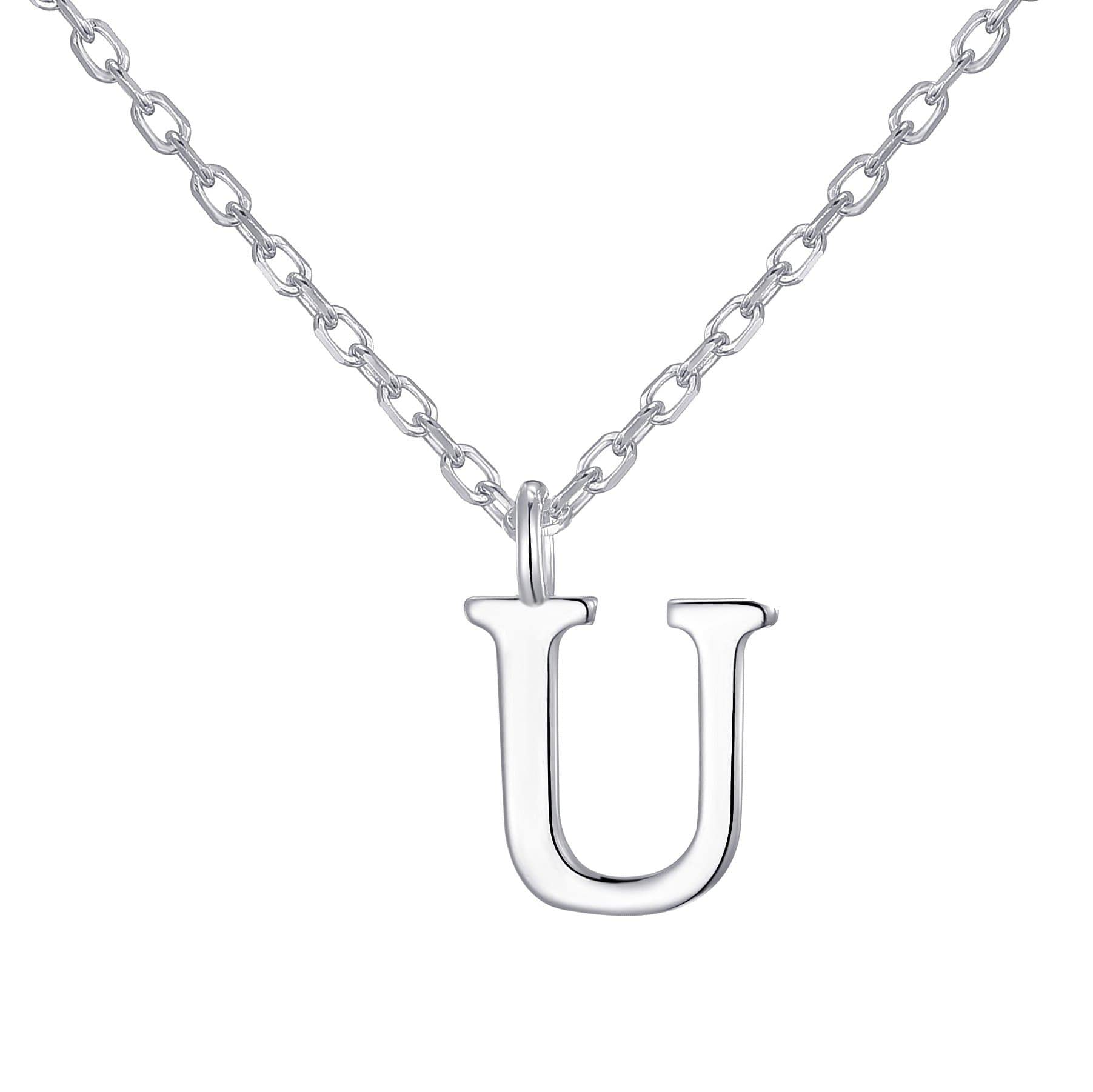 Philip Jones Sterling Silver Initial U Necklace — image 1