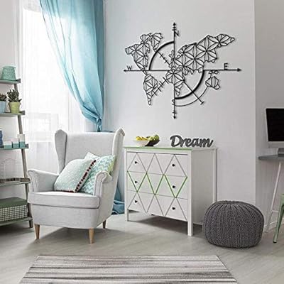 Buy Northshire Metal Wall Decor World Map Of Life Metal Wall Art Small Black Wall Decor Bathroom Decor Bedroom Decor And Kitchen Wall Decor Wall Decorations For Living Room Online In Germany