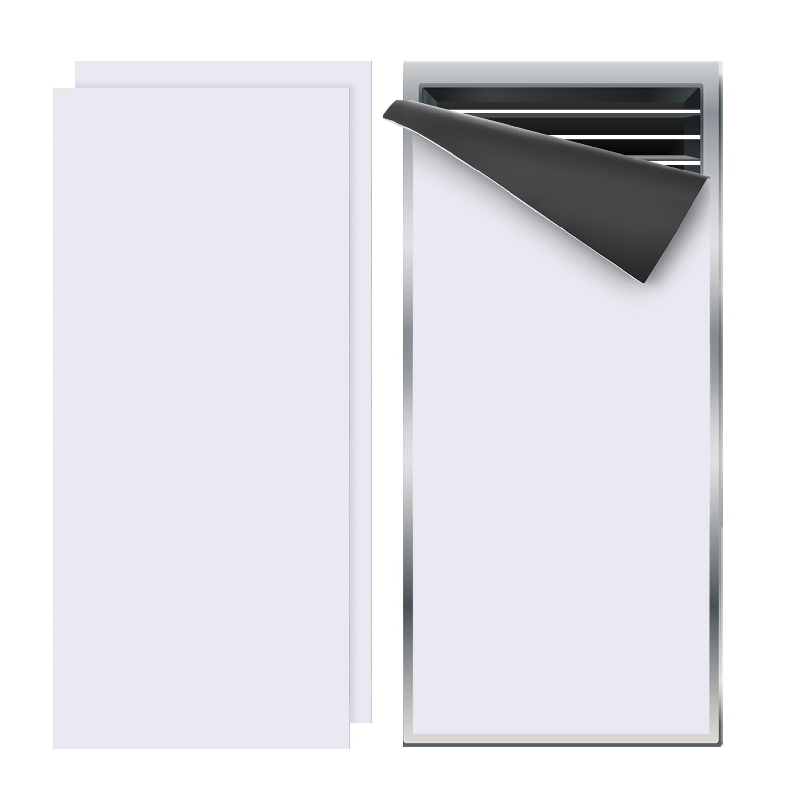 PATIKIL 12"x5.5" Magnetic Vent Cover, 2 Pack Floor Wall Air Registers Cover High Strength Magnetic Vent Blocker for Home RV HVAC Fireplace Furnace, White