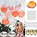 Rose Gold Balloons For Rose Gold Party Decorations, Bridal Shower Decorations - 18 Inch, 16 Pack | BONUS ACCESSORIES - Seal Clips + Ribbon + Glue Dots | For Birthday Party, Wedding, Baby Shower
