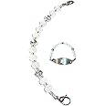 Women's Artistic 6" Medical Alert ID Interchangeable Replacement Bracelet, Identification Vital info tag (White)