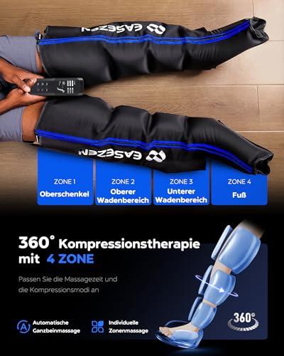 Leg Massager to Promote Blood Circulation and Pain Relief, Compression System for Fast Recovery of Feet, Calves and Thighs, Relief from Edema, Reduce Muscle Tire