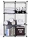 JS HANGER Black Wire Storage Cubes, Set of 6, Clothes Organizer