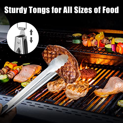 SHINESTAR Sturdy Grill Tools Set, Heavy Duty Grill Utensils Set with