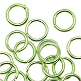 Light Green Color Aluminum Open Jump Rings 6mm 19 Gauge (50)
