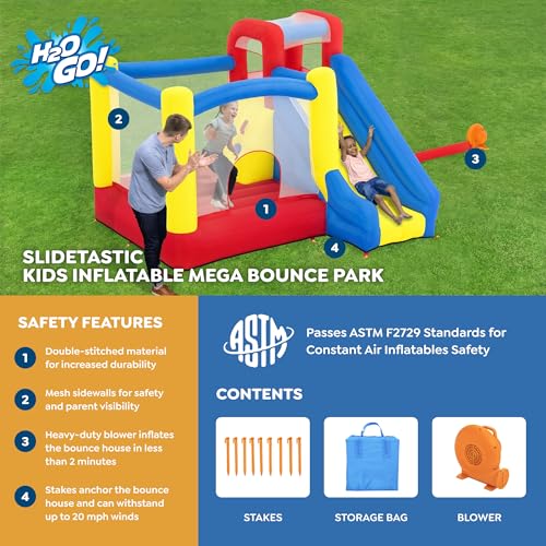 H2OGO! Slidetastic Mega Bouncer Bounce House (9' x 8'5