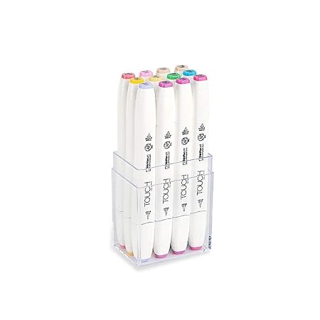 Touch Brush Marker 12er Set Pastel Colors
