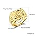 OPK Jewelry 18k Gold Plated Carving Ring Property in Chinese Adjustable