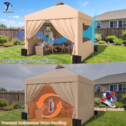 Yarvanta 10x10 Pop Up Canopy Review: Portable Gazebo Tent with Sidewalls & Mesh Windows image 29
