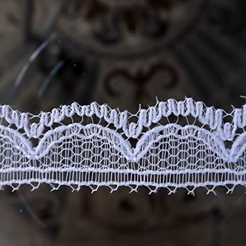40 Yards White Chantilly Scalloped Border Lace 1/2" Wide