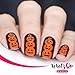 Whats Up Nails - Pumpkin Topiary Vinyl Stencils for Halloween Nail Art Design (1 Sheet, 25 Stencils)