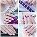 14 Sheets Nail Stickers, Pure color Shine Full Wraps Nail Art Adhesive Decals Nail Art Tips Stickers False Nail Design Manicure Sets