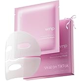 WNP 6D Bionic Collagen Bio‑Gel Mask Overnight Deep Hydration with 5.1% Collagen, Niacinamide, Hyaluronic Acid, Firming, Anti‑Aging, Brightening for Sensitive Skin 28g x 4