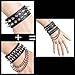 Xusamss Hip Hop Alloy Rivet Bullet Chain Leather Bracelet Bangle Two Set,7-8inches