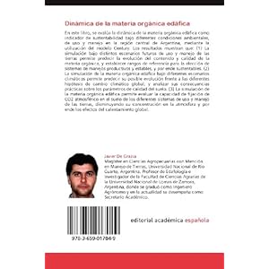 Dinámica de la materia orgánica edáfica: Empleo de modelos matemáticos de simulación (Spanish Edition)