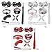 Kismet168 Women Couples 8PCS Leather Handcuffs Set Toy-Adult Six-Toys for Coseplay Game (Black)thumb 1