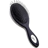 Detangling Brush Safe for Hair Extensions by The Hair Shop, 909 Ergonomic Detangler Brush for Dry or Wet Hair, Combs, Glides Thru Natural, Curly, For Men & Women