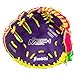 Franklin Sports Teeball Recreational Series Fielding Right Hand Glove with Baseball, 9.5-Inch, Purple/Lime/Pink/Yellow