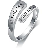 Wenansly Adjustable Inspirational Rings for Women - 925 Sterling Silver Hope Rings Faith Spiritual Encouragement Jewelry Gift for Daughter Mom