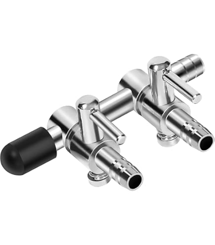 Aquarium Air Flow Control Valve – 3-Way Inline Manifold Splitter With Lever, 4mm Tubing (3-Pack)