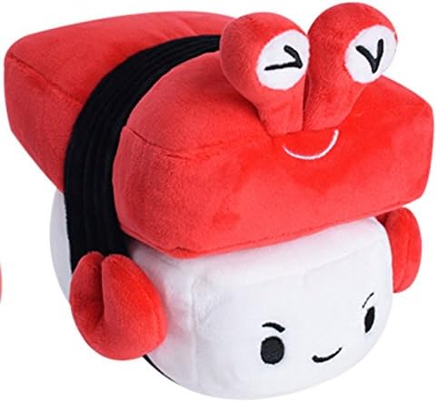 MANTTANG - 6" Sushi Cushion Plush Toy Bedding Cute Pillow Choba Soft Cotton (Crab)