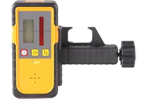 MOUNTLASER Digital Rotary Laser Receiver with Dual Display and Built-In Bubble Level, Compatible with All Red Rotary Lasers - Rod Clamp Included (Red Beam-RD-FT-R)