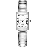 VILKFY Fashion Watch for Womens Rectangular Watch Ladies Stainless Steel Waterproof Analog Quartz Watches, Adjustment Tool Included