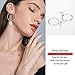 LEKANI Hoop Earrings 925 Sterling Silver Drop Dangle Circle Endless Lightweight Design Jewelry Gifts Embellished Crystals from Swarovski for Women (Pearl)
