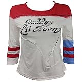 KUFV Women's Harley Quinn Daddy's Lil Monster 3/4 Sleeve Baseball Shirt