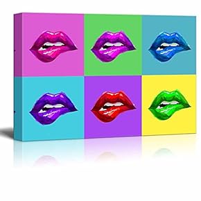 Multi Color Pop Art with Sexy Lips