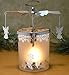 Angels and Snowflakes Candleholder Spinning Hanging Angels