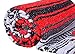 El Paso Designs Mexican Yoga Blanket – Colorful Falsa Serape Throw for Yoga, Beach, Picnic, Saddle, or Home Décor – Soft Woven Boho Blanket (Red)