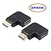 HDMI Right Angle Adapter, Anbear HDMI Port 90 Degree & 270 Degree Saver Adapter (Male to Female),2Pack