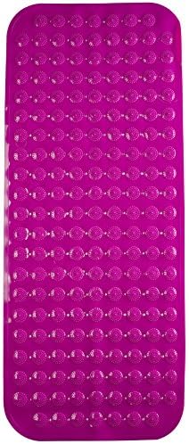 Massaging Bathtub and Shower Mat Non-slip Bath Mats Extra Long 88 x 36 cm,Machine Washable,Anti Bacterial,Large for Bath (14.3"x34.8", Hotpink)