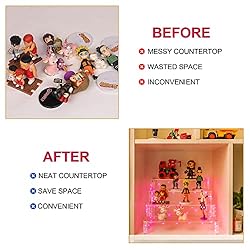 Acrylic Riser Display Stand, Clear 4 Tier Shelf For