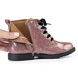 FITORY Girls Glitter Ankle Boots, Lace Up