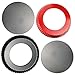 Homder 2 Pack 8.8 Inches Non-Stick Removable Loose Round Bottom Quiche Tart Pan, Tart Pie Pan,Pizza Disk Round Tart Quiche Pan with Removable Base(Red and Black)