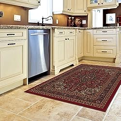 Machine Washable Medallion Oriental Design Non-Slip
